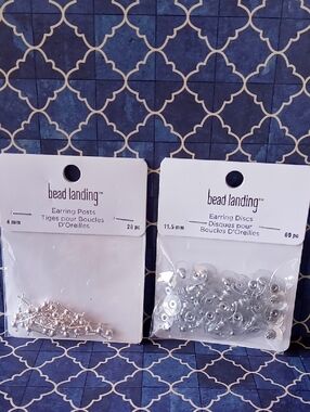 Bead Landing Earring Posts & Discs